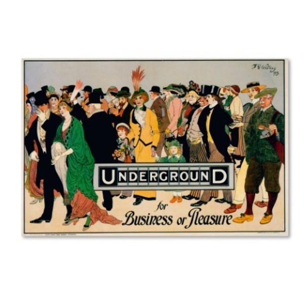 Trademark Fine Art Vintage Apple Collection 'Underground Business' Canvas Art, 16x24 ALI6257-C1624GG
